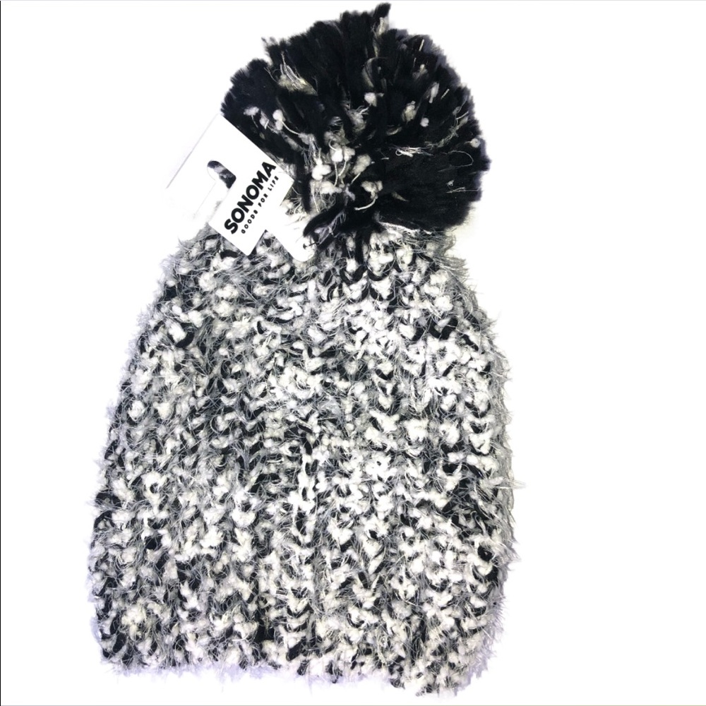 Woven Winter hat/ Pom Pom beanie